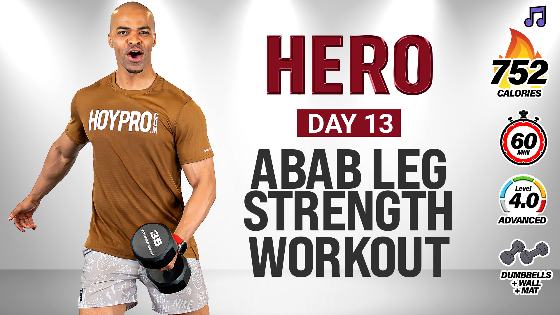 30 & 60 Minute Lower Body ABAB Strength (No Jumping) - HERO #013