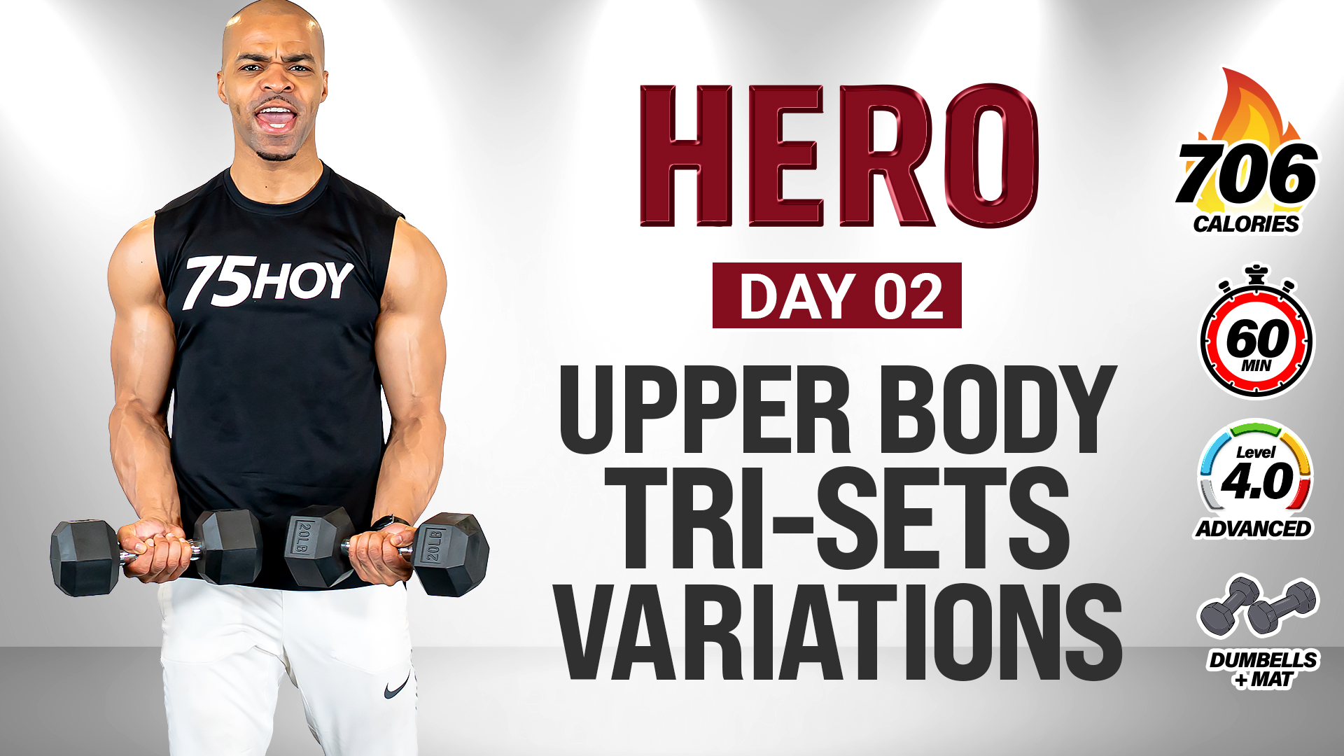 60 Minute Complete Upper Body Tri-Sets Variations - HERO #002