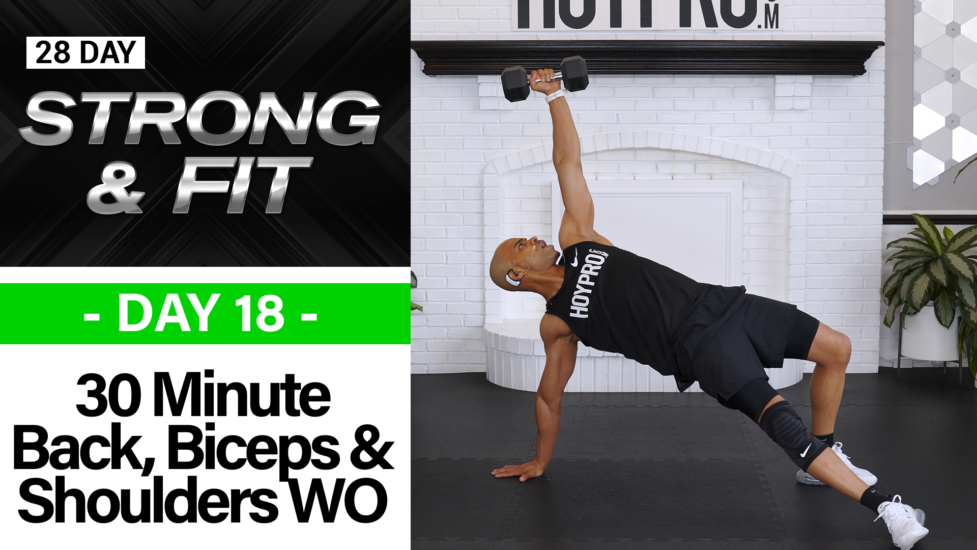 30 Minute Back, Biceps, Shoulders & Anterior Workout - STRONGAF #18