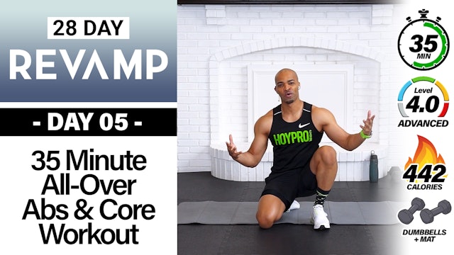 35 Minute ALL-OVER Abs & Core Mat-Only Six-Pack Workout - REVAMP #05