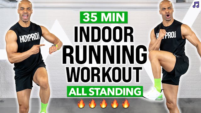 35 Minute INTENSE Running HIIT Cardio...