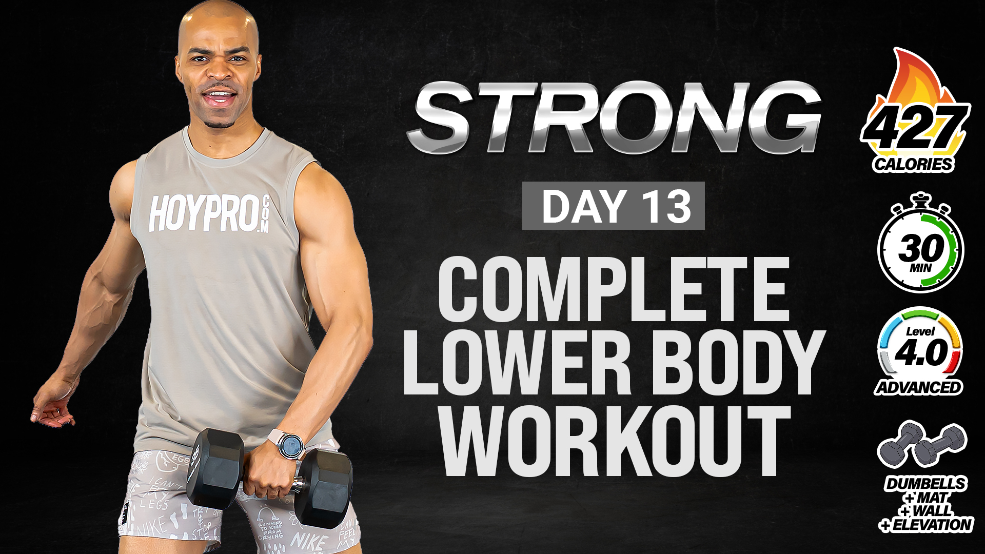 30 Minute Complete Lower Body Strength Workout  - STRONG #013