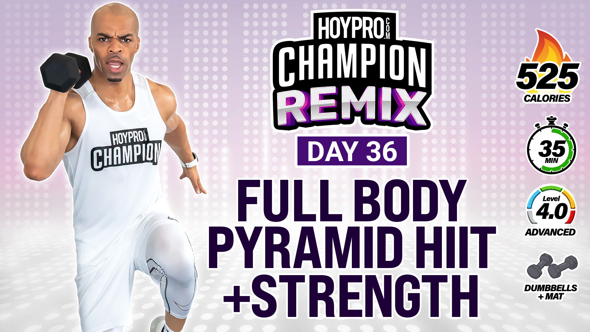 35 Minute Full Body Pyramid HIIT + Strength Sets - Champion REMIX #36