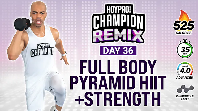 35 Minute Full Body Pyramid HIIT + St...