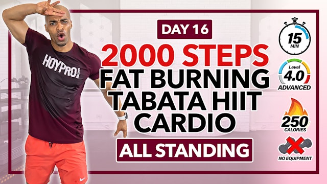 15 Minute Fat Burning Tabata Freestyle Cardio - 2000 Steps #16