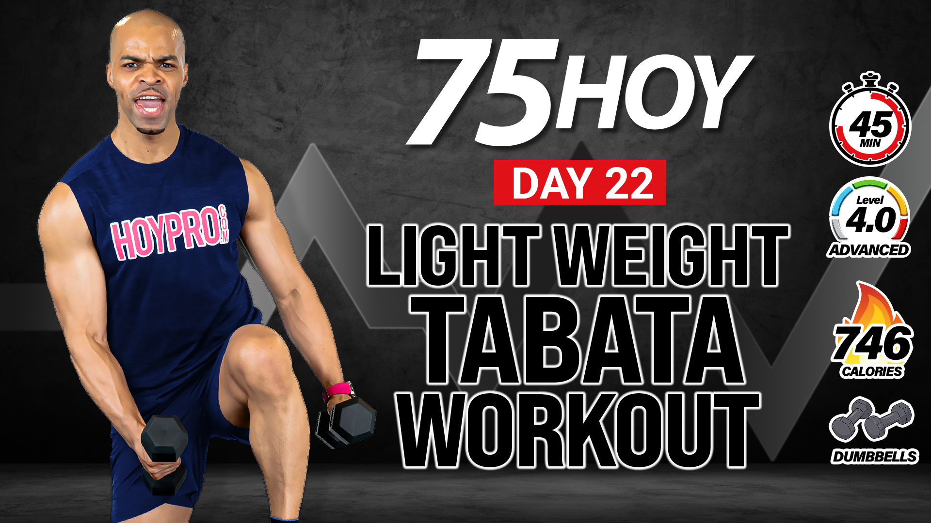 45 Minute Standing Light Weight Tabata (No Jumping) - 75 HOY #22