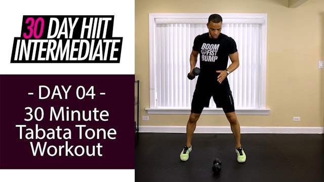30 Minute Tabata Tone Dumbbell Workout - Intermediate #04