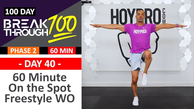 #40 - 60 Minute Pure Cardio Sweat Fest Workout + Abs - Breakthrough100