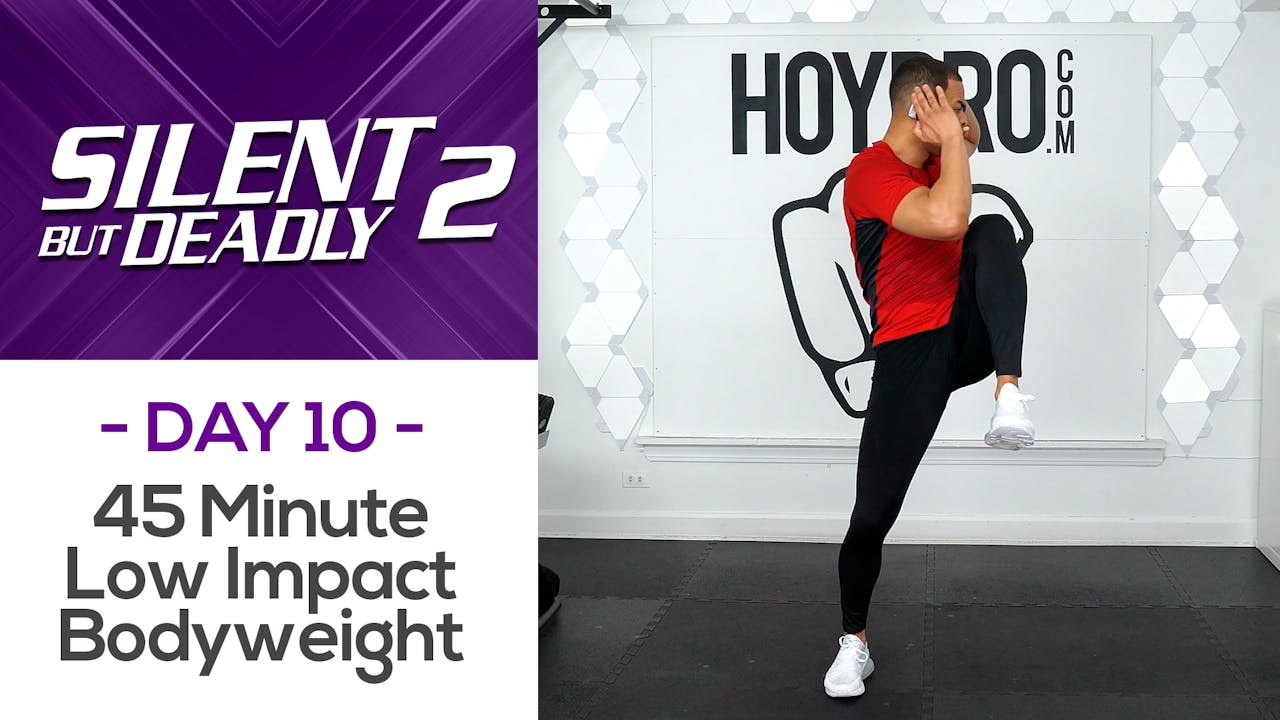 45 Minute Bodyweight Low Impact Workout + Abs SBD2 10