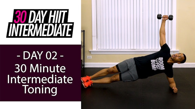 30 Minute Intermediate Toning HIIT Workout - Intermediate #02