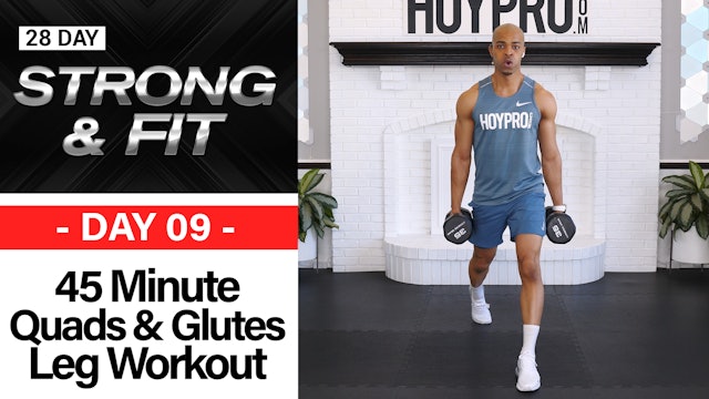 45 Minute Quads & Glutes Lower Body Workout - STRONGAF #09