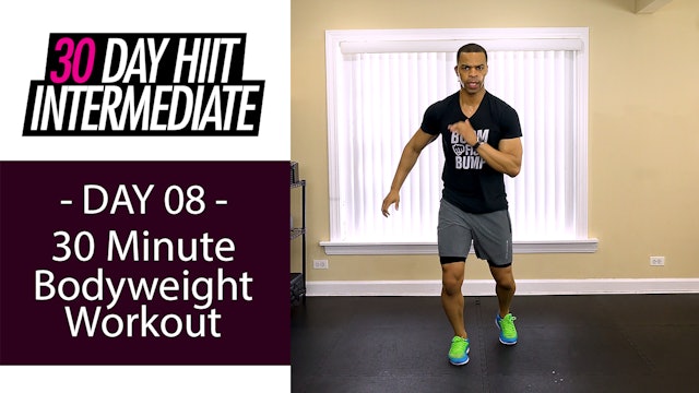 30 Minute Bodyweight HIIT Home Workout - Intermediate #08