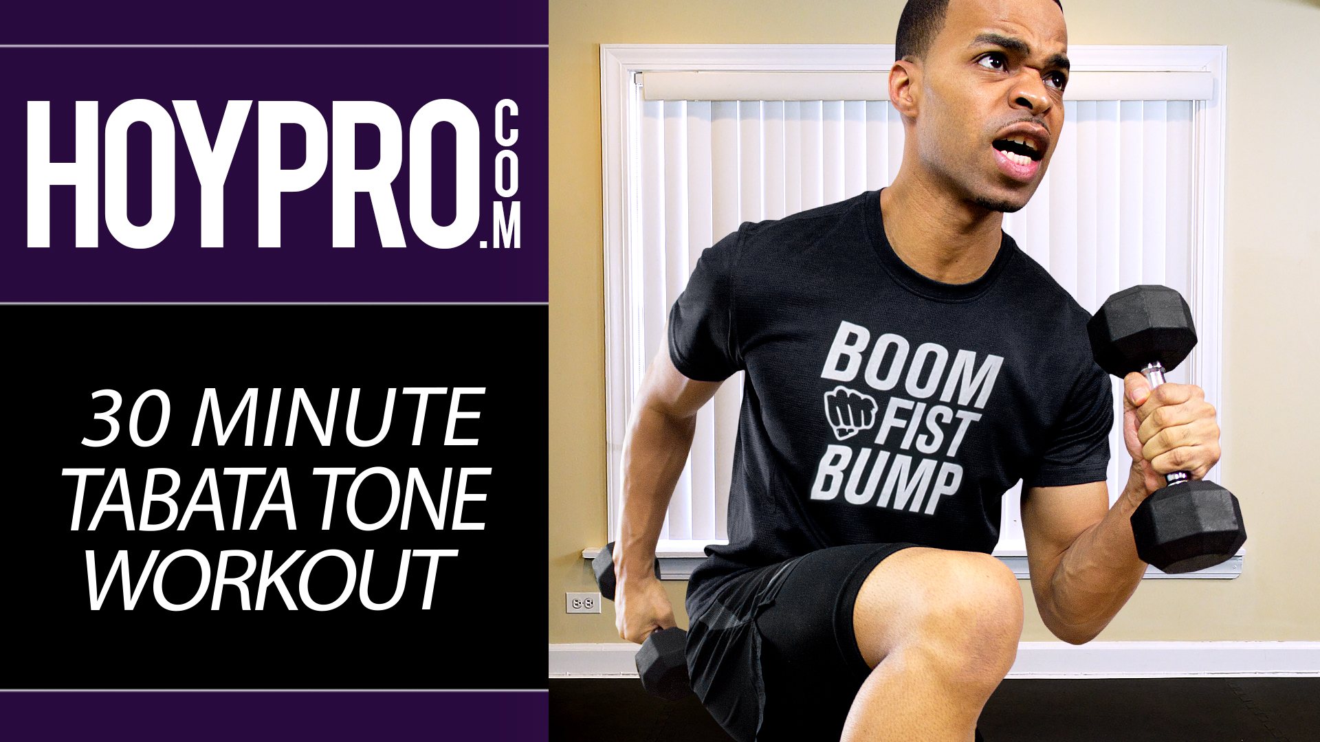 30 Minute Tabata Tone Dumbbell HIIT Workout