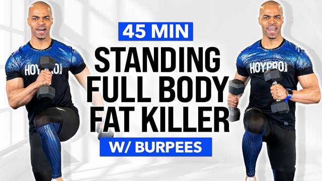 45 Minute Total Body Standing Dumbbel...