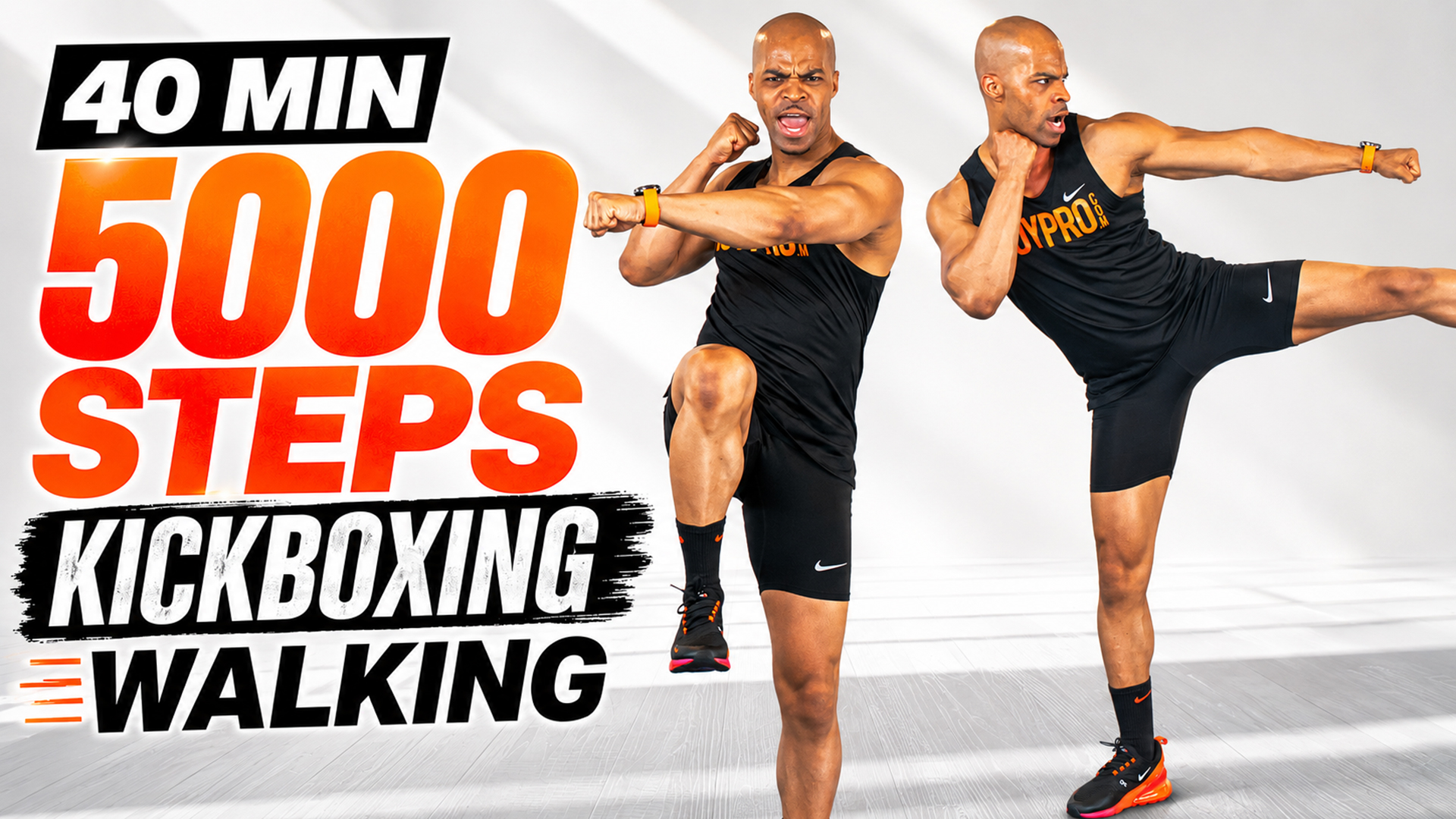 40 Minute 5000 Steps Kickboxing Walking Workout