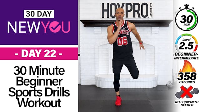 30 Minute Beginner Sports Drills Upgrades Workout - NEW YOU #22