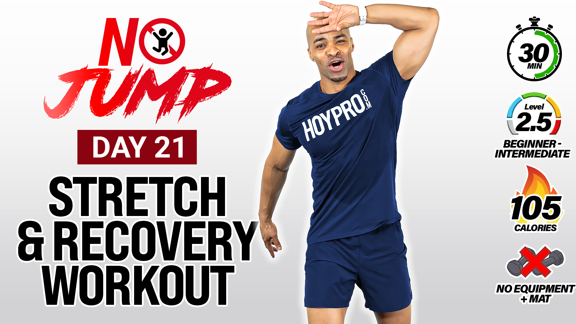 30 Minute Full Body Deep Stretch & Recovery - NO JUMP #21