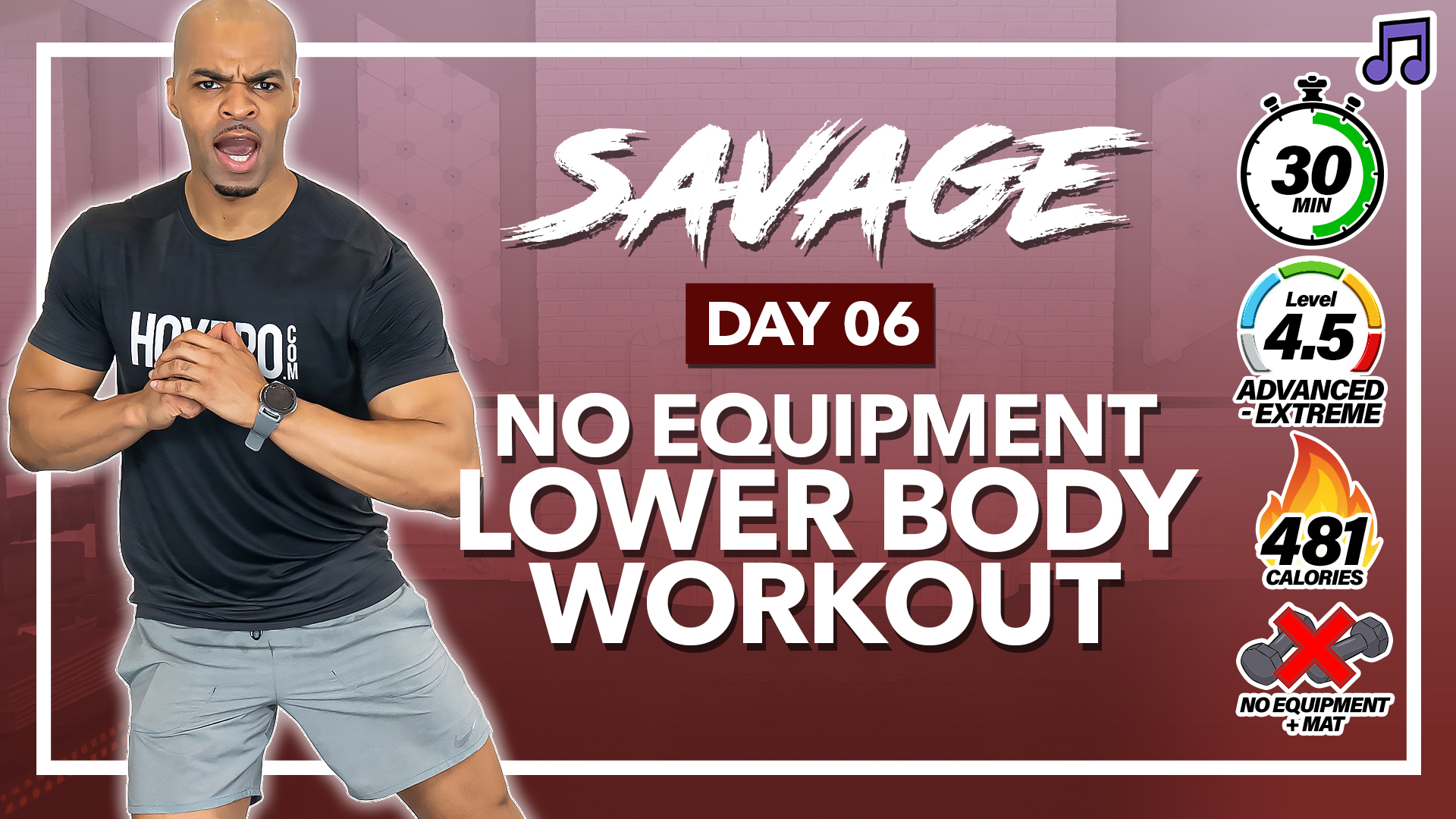 Advanced no 2025 equipment workout