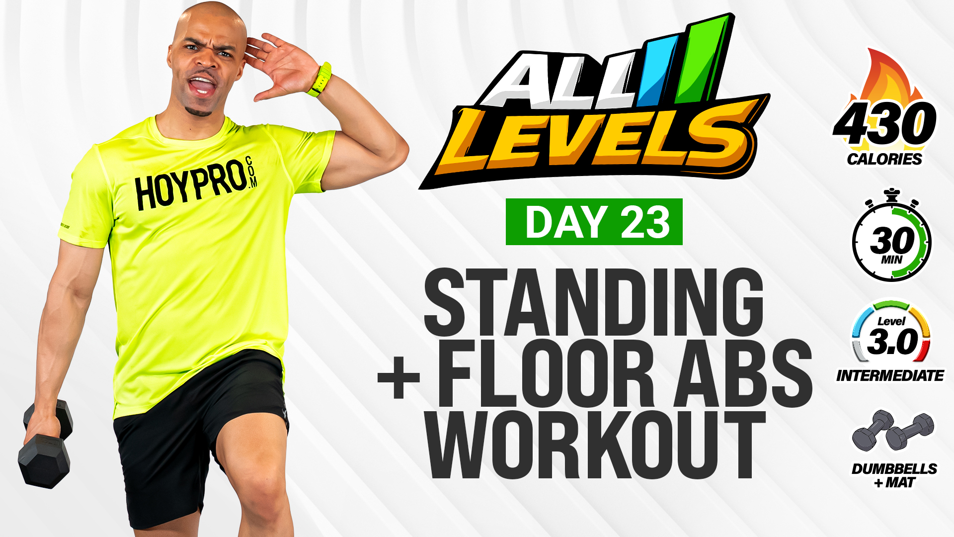 30 Minute Standing + Floor Abs & Core Workout - ALL LEVELS #23