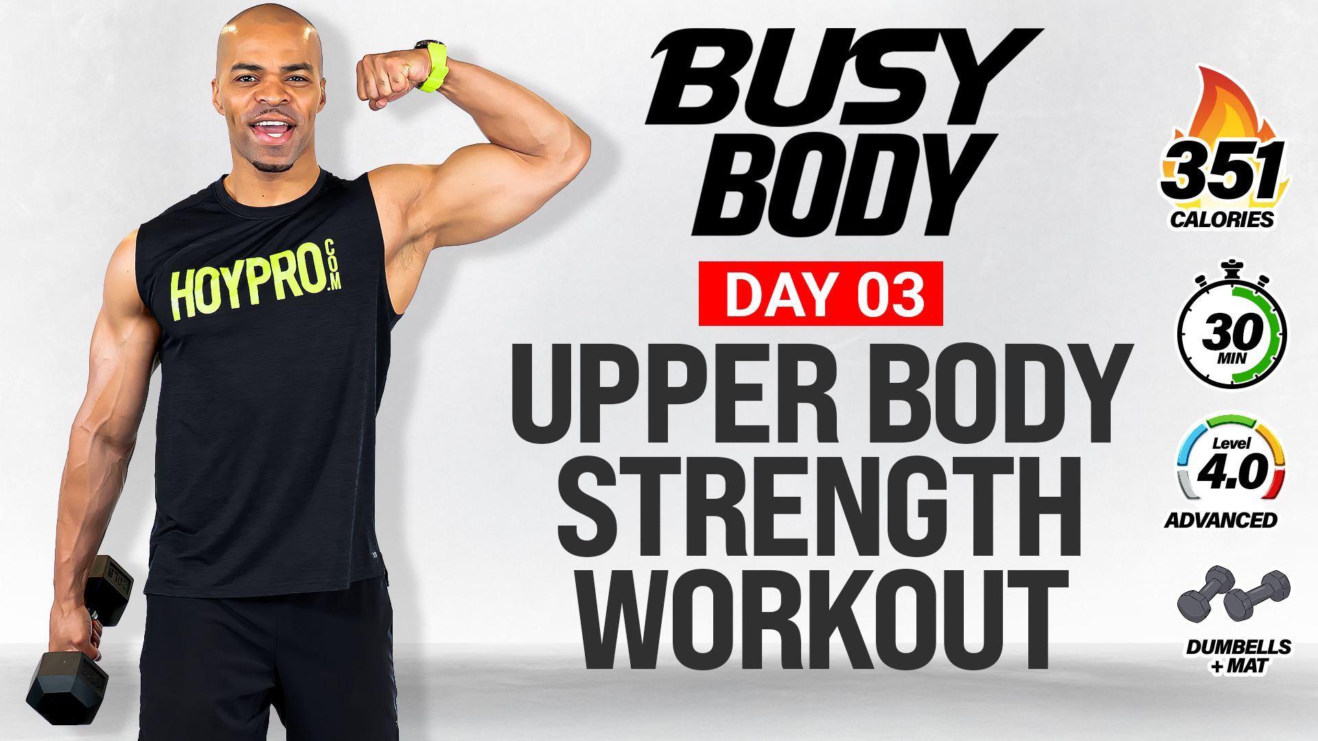 30 Minute Upper Body Strength Scan Workout - BUSY BODY #03