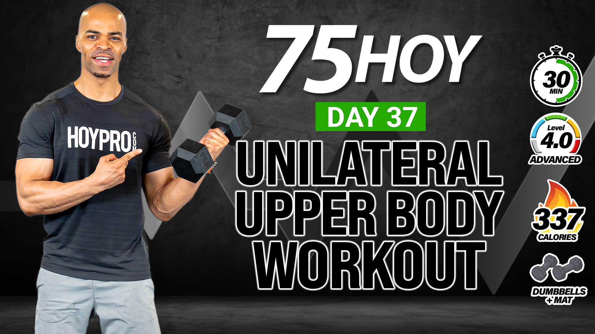 30 Minute Unilateral Upper Body Strength Workout - 75 HOY #37