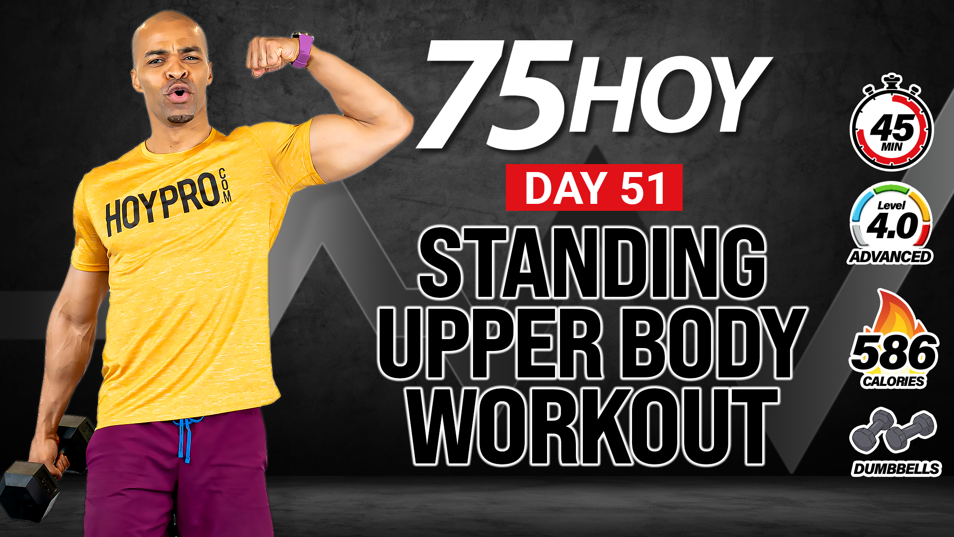45 Minute Standing Upper Body Focused Workout - 75 HOY #51