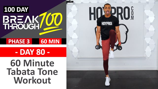 #80 - 60 Minute Light Weight Tabata Toning + Abs Workout - Breakthrough100