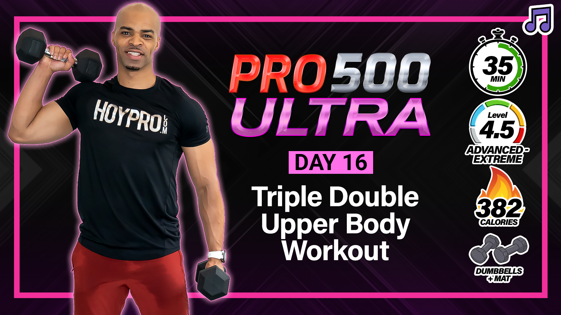 35 Minute Triple Double Tempo Arms Workout - ULTRA #16 (Music)