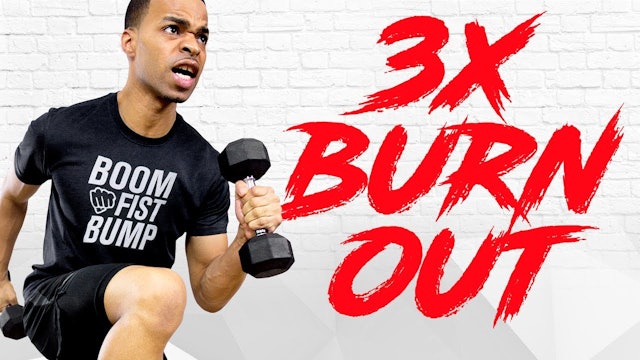 45 Minute Triple BURNOUT Survival HIIT, Strength, Toning Home Workout