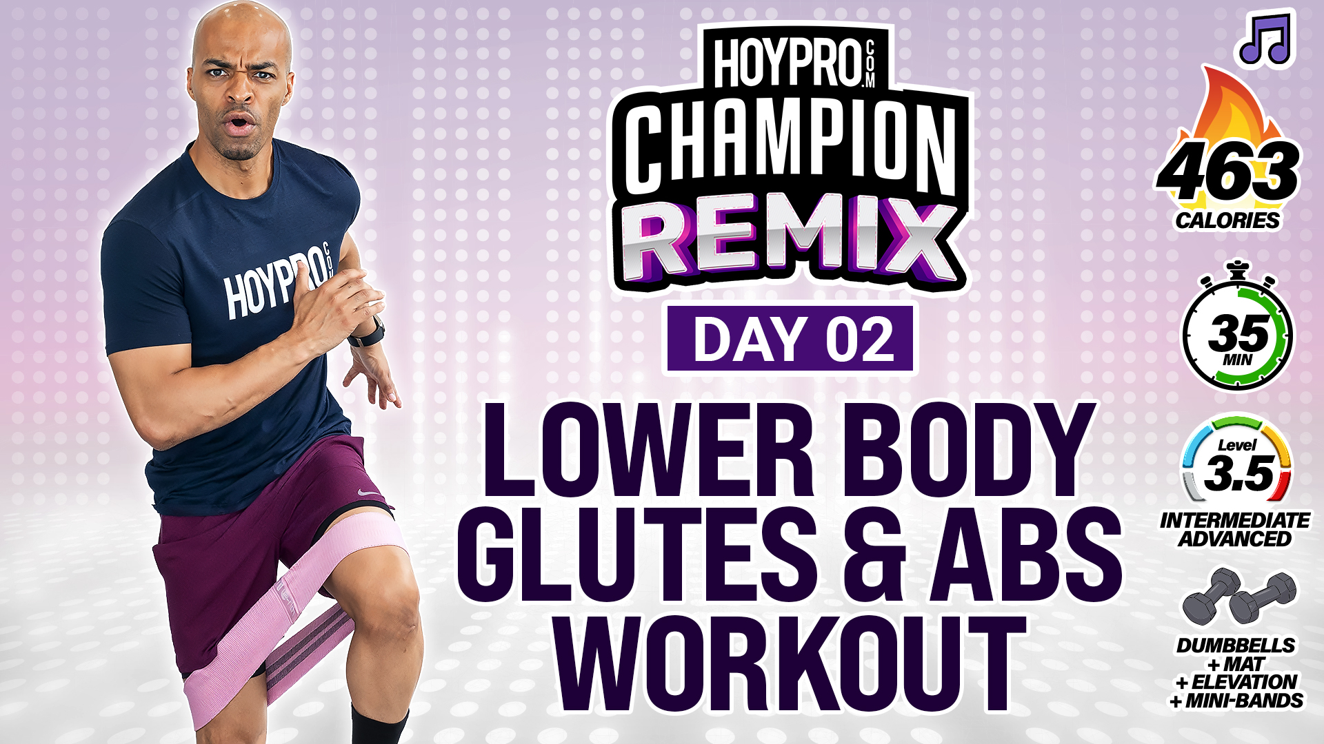 35 Minute Lower Body Butt & Abs + Bands - Champion REMIX #02