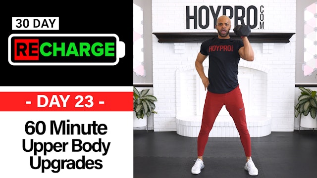 60 Minute Intermediate ABAB Upper Body Workout - Recharge #23