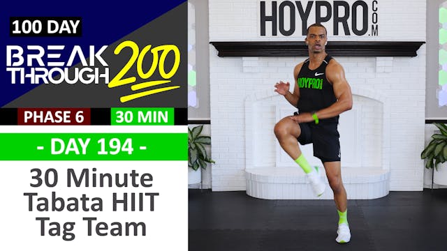 #194 - 30 Minute Tabata HIIT Tag Team Workout + Abs - Breakthrough200