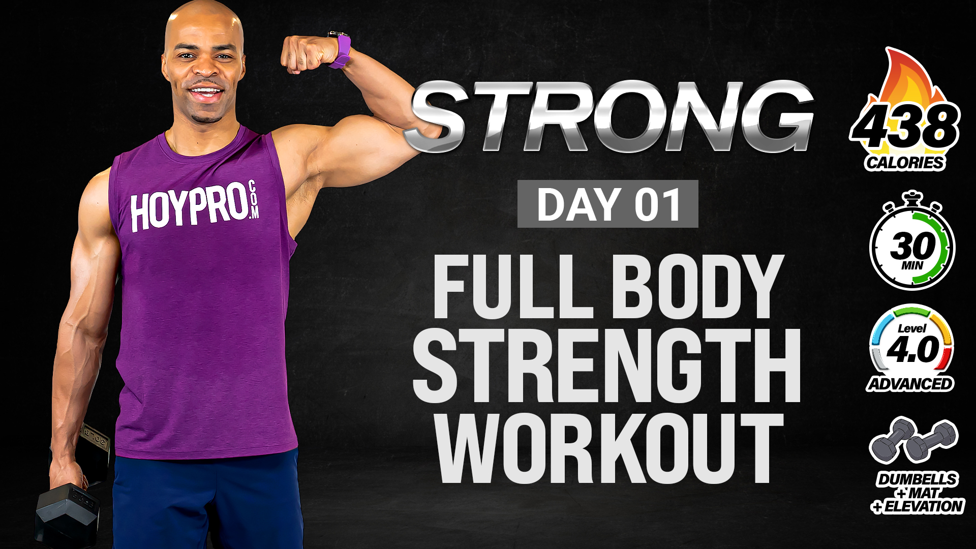 30 Minute Full Body Dumbbell Strength Scan - STRONG #001