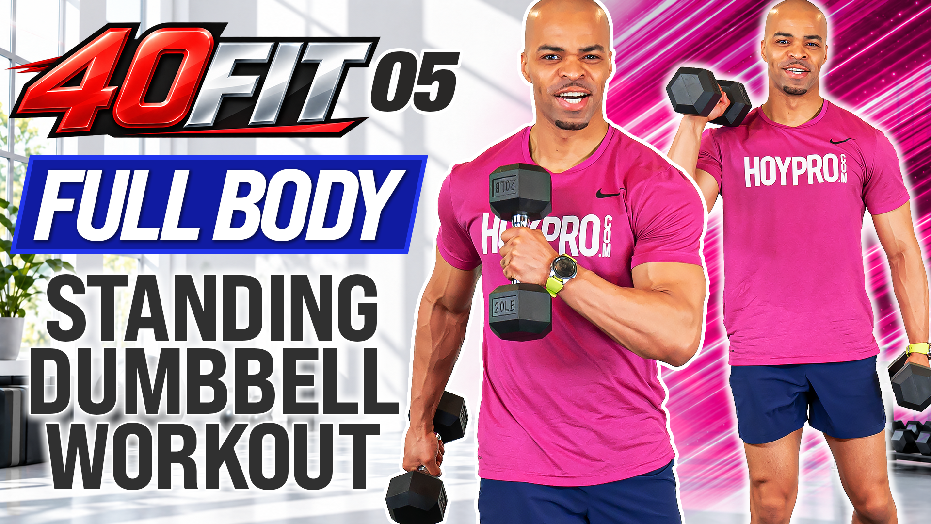 40 Minute Standing Full Body Dumbbell Workout (No Jumping) - 40FIT #005