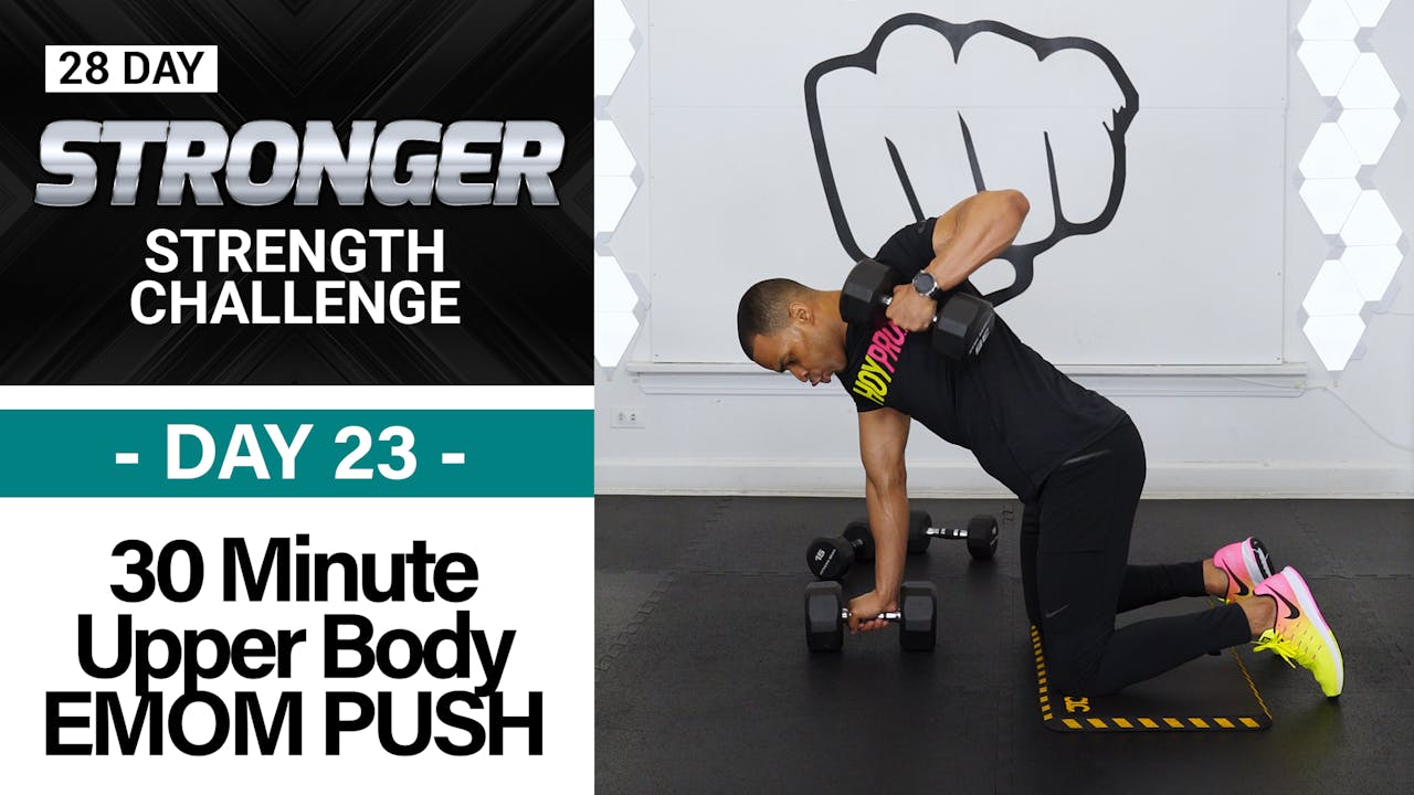 30 Minute EMOM Chest, Back, Shoulders & Tris Upper Body Workout