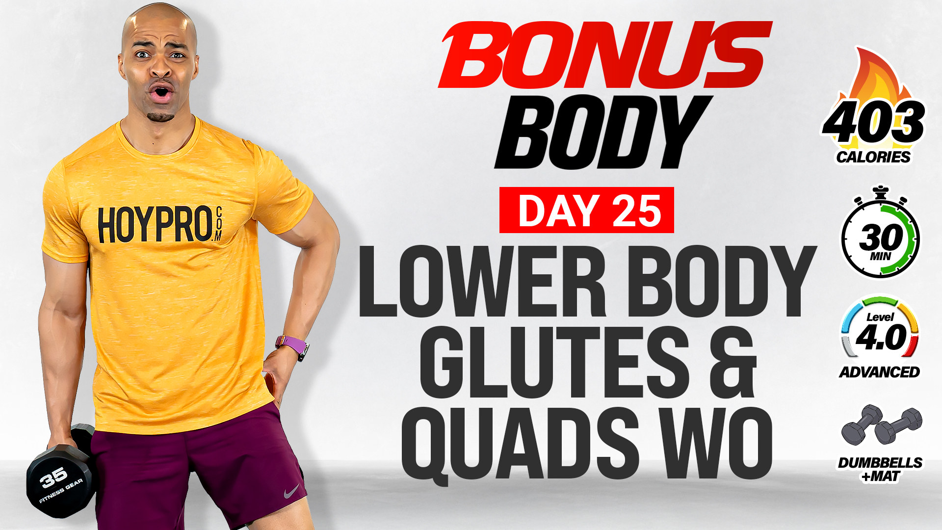 30 Minute Lower Body Glutes & Quads Workout - BUSY BODY #25