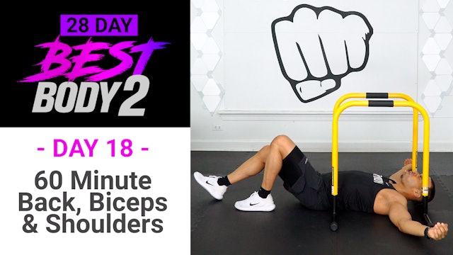 60 Minute Back, Biceps & Shoulders Upper Body Workout - Best Body 2 #18
