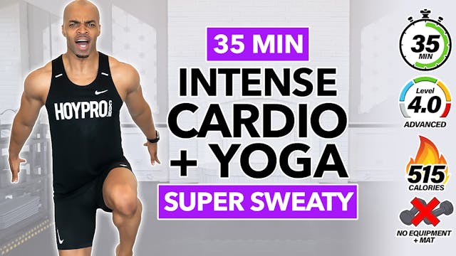 35 Minute Full Body Power Yoga / Card...