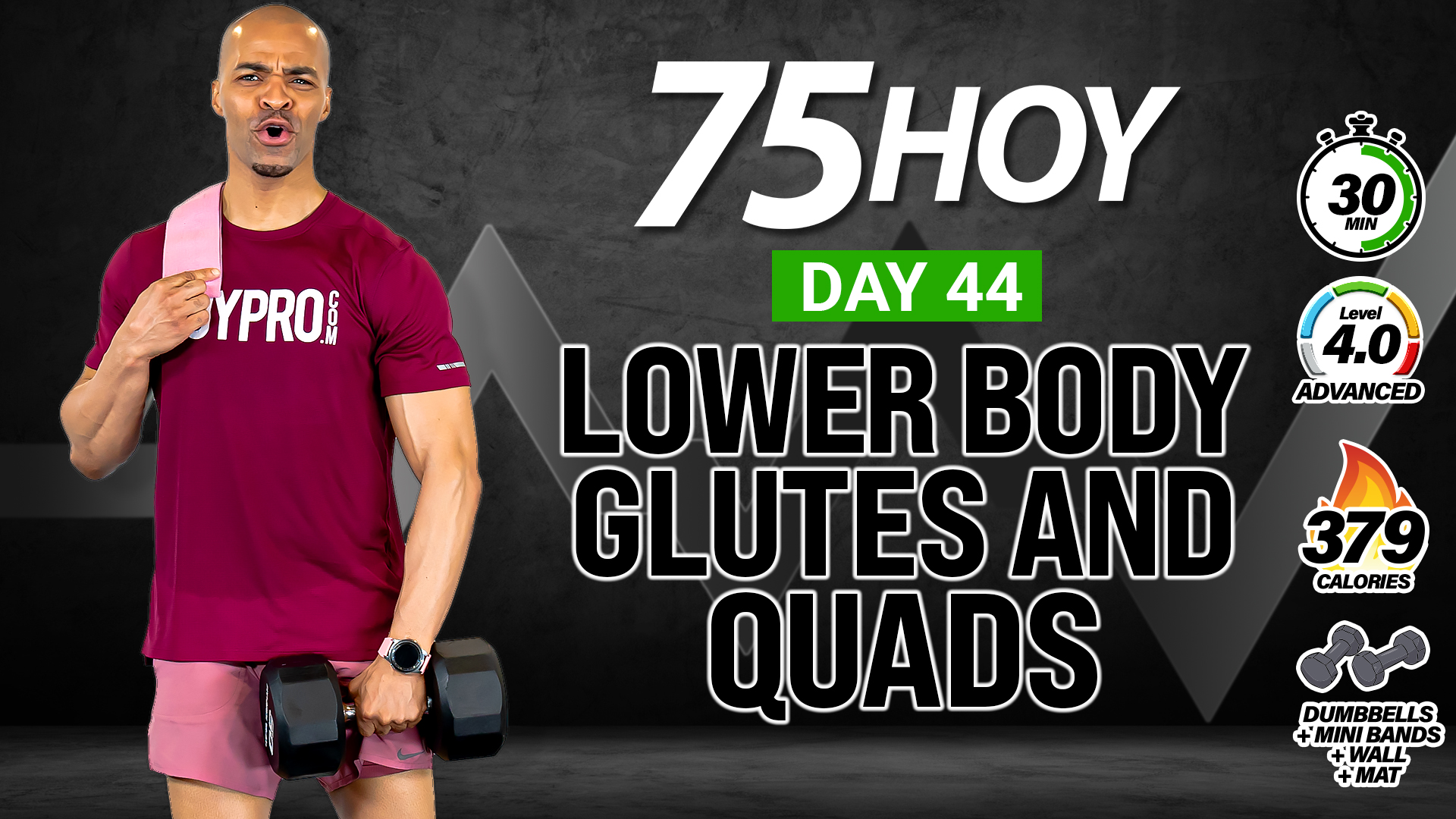 30 Minute Banded Glutes & Quads Lower Body Workout - 75 HOY #44