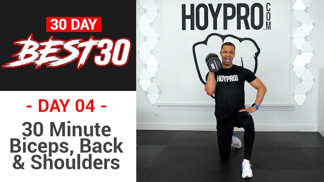 30 Minute Back Biceps & Shoulders Upper Body Workout - Best30 #04