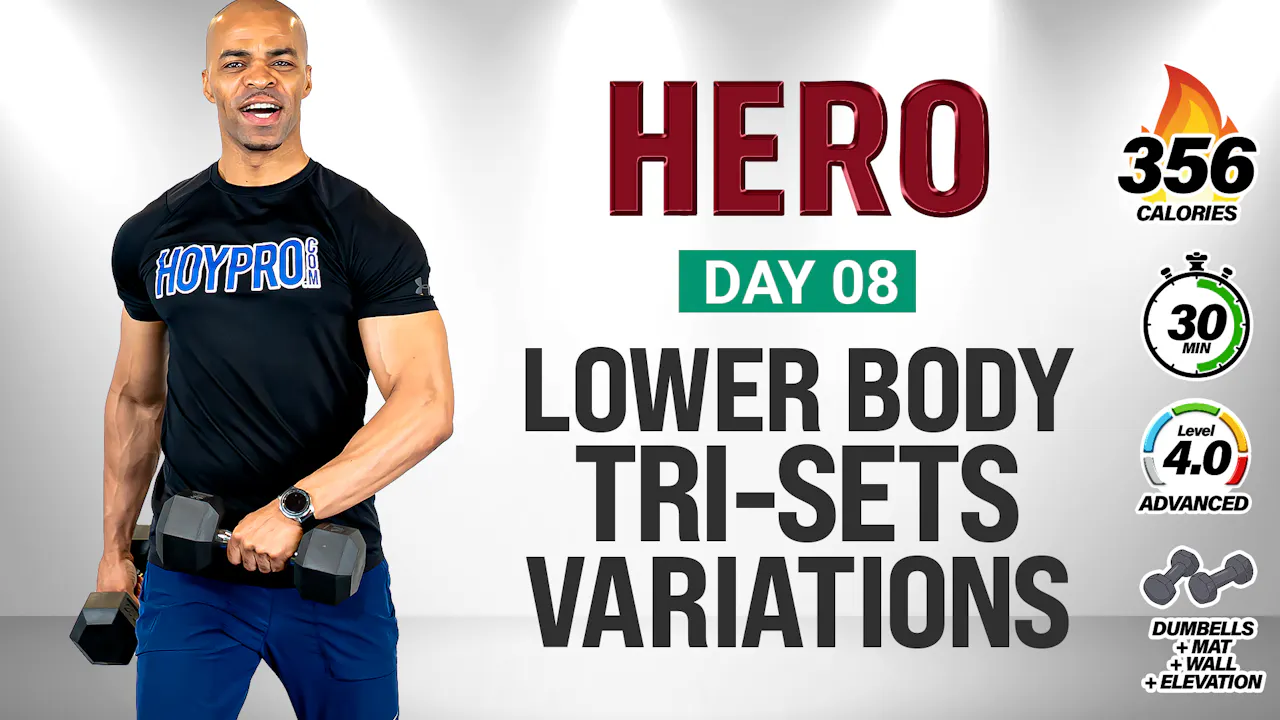30 Minute Complete Lower Body Tri-Sets Variations - HERO #008 ...