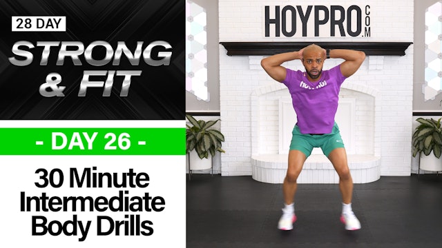 30 Minute Intermediate Bodyweight Drills Workout - STRONGAF  #26
