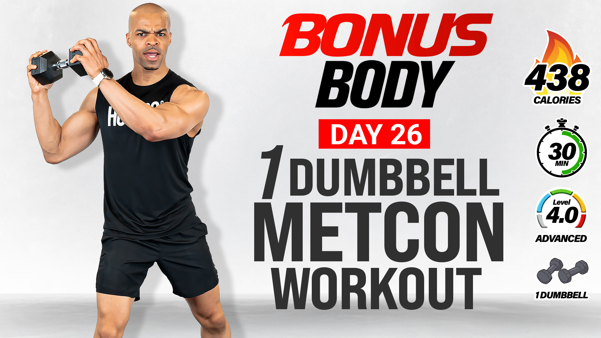 30 Minute One Dumbbell Full Body Power Workout - BUSY BODY #26