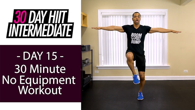 30 Minute No Equipment Home Workout - Intermediate #15