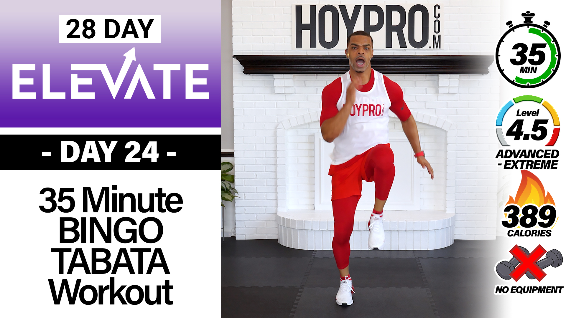 35 Minute Tabata BINGO Stacked Sets - ELEVATE #24