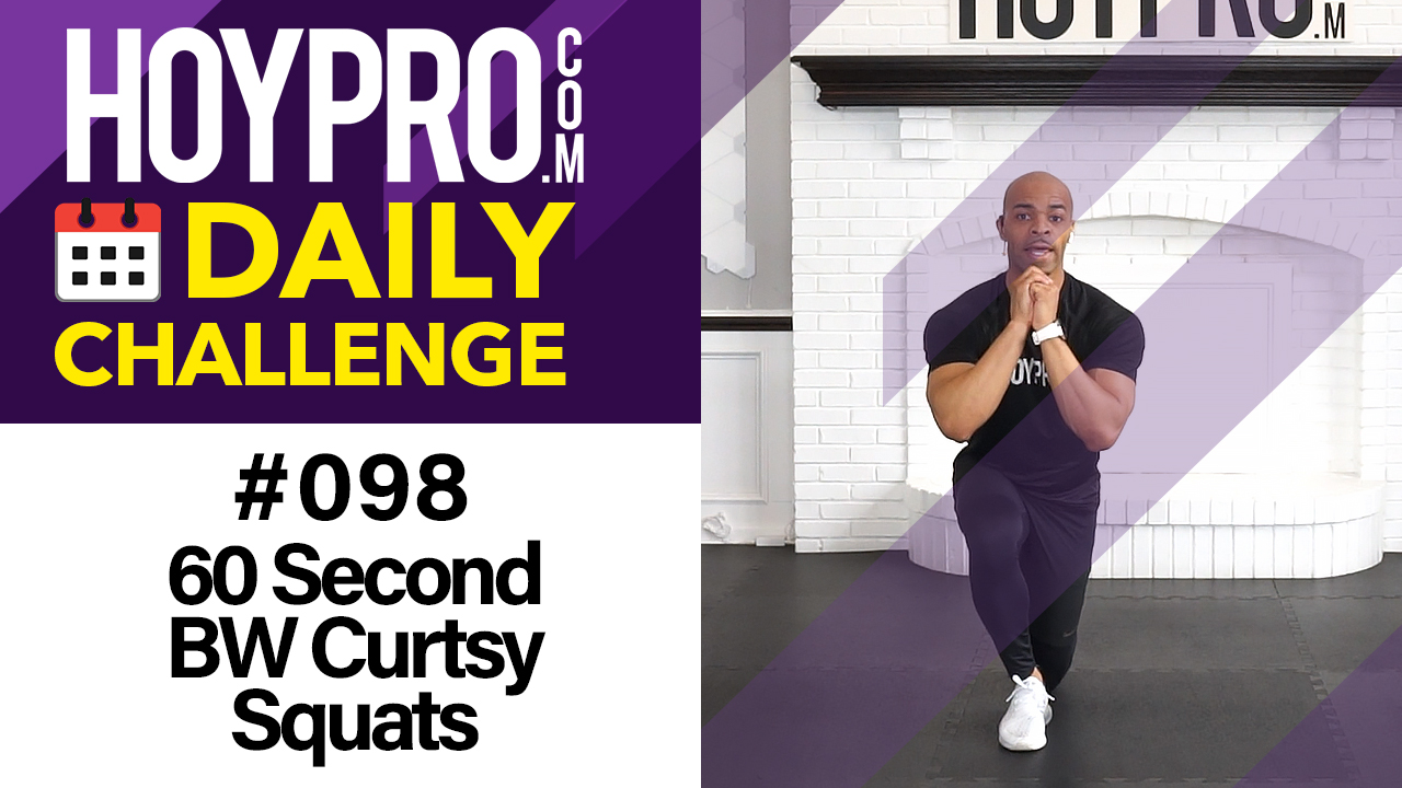 BW Curtsy Squats - Daily Challenge #098