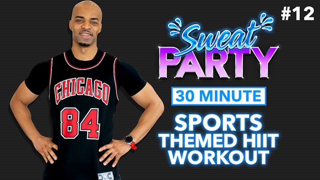 30 Minute Sports Themed HIIT Workout (No Equipment) - Sweat Party #12