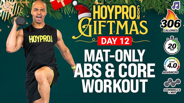 20 Minute Mat-Only Abs & Core Workout w/ Weights - GIFTMAS Day 12