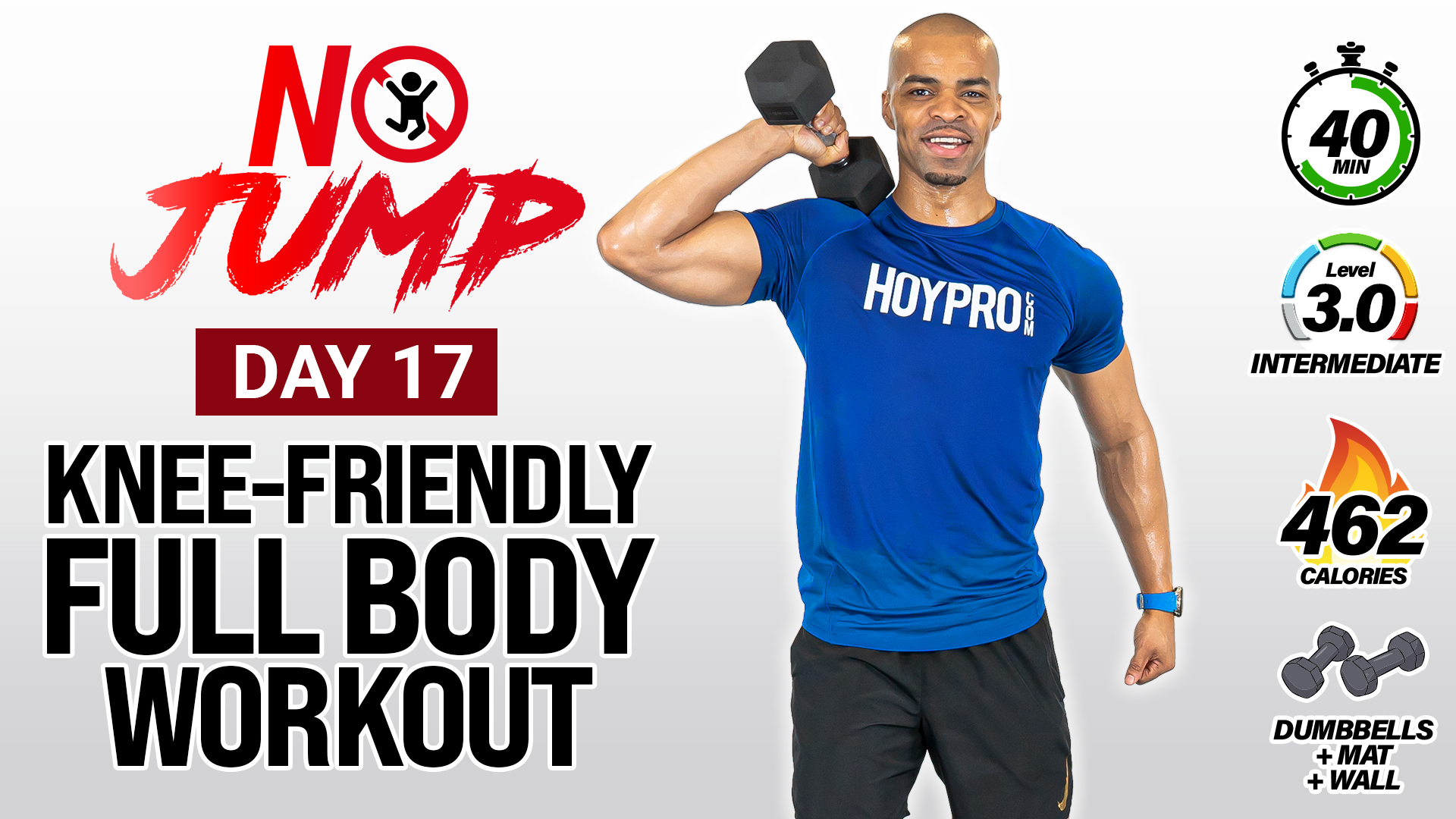 40 Minute Full Body Knee-Friendly Workout - NO JUMP #17