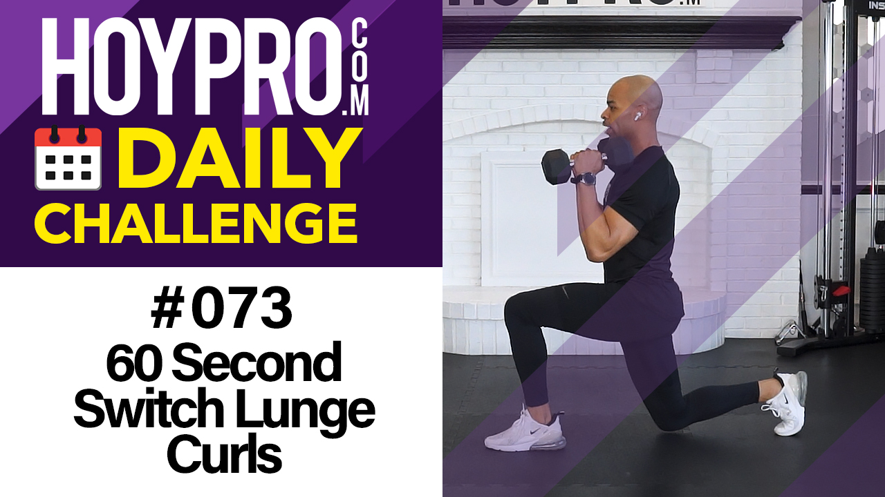 60 Second Switch Lunge Curls - Daily Challenge #073
